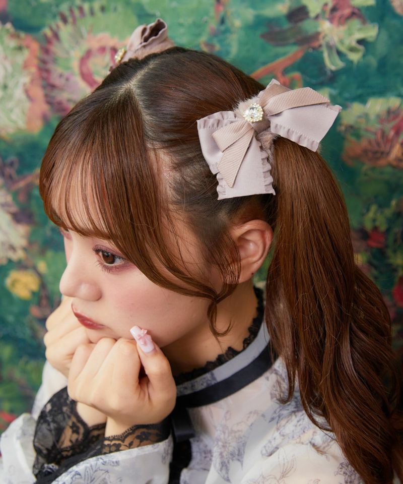 フリルリボン付きファーシュシュSET | Rlab store