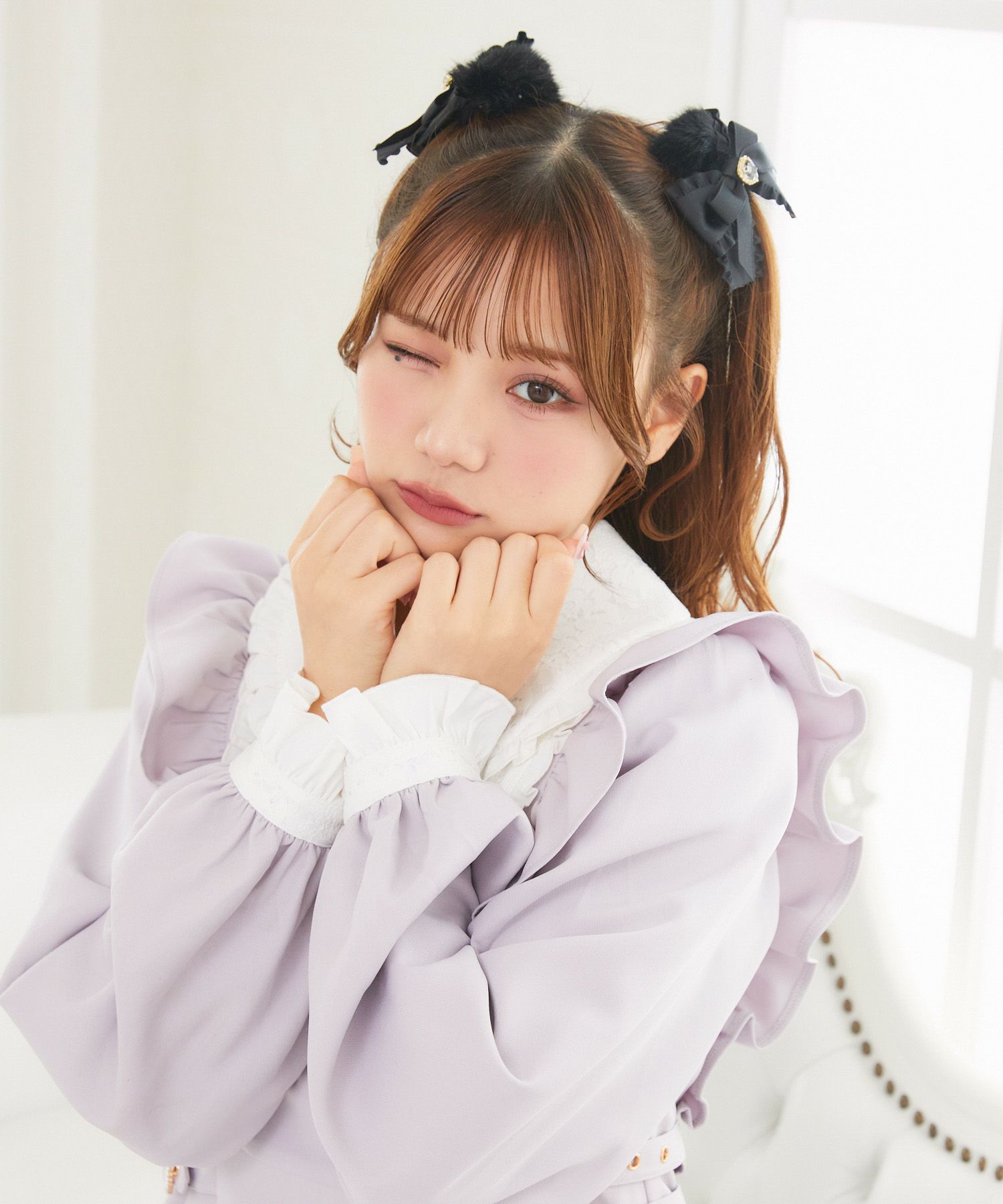 フリルリボン付きファーシュシュSET | Rlab store