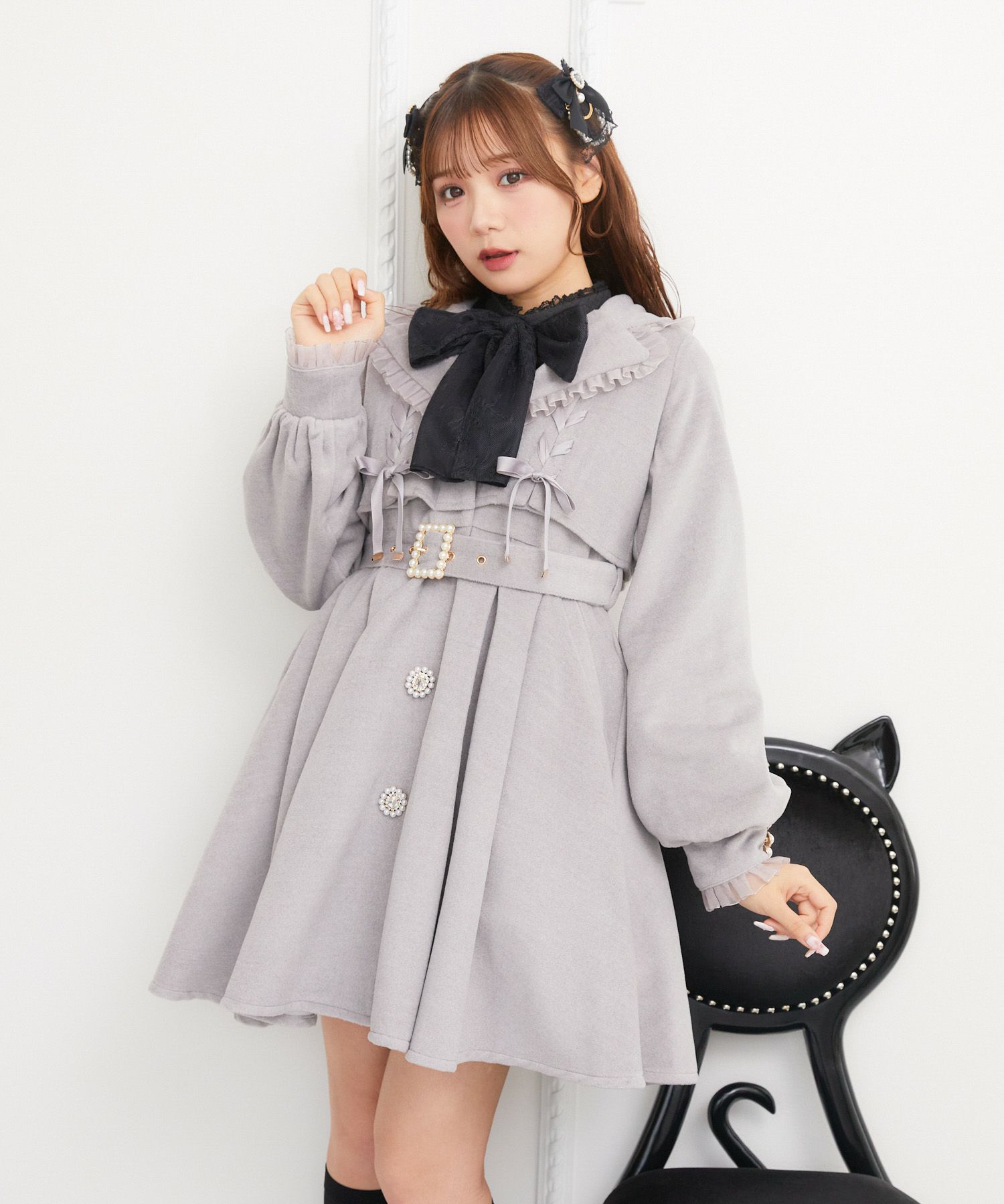 シアーフリルテーラードコート | Rlab store