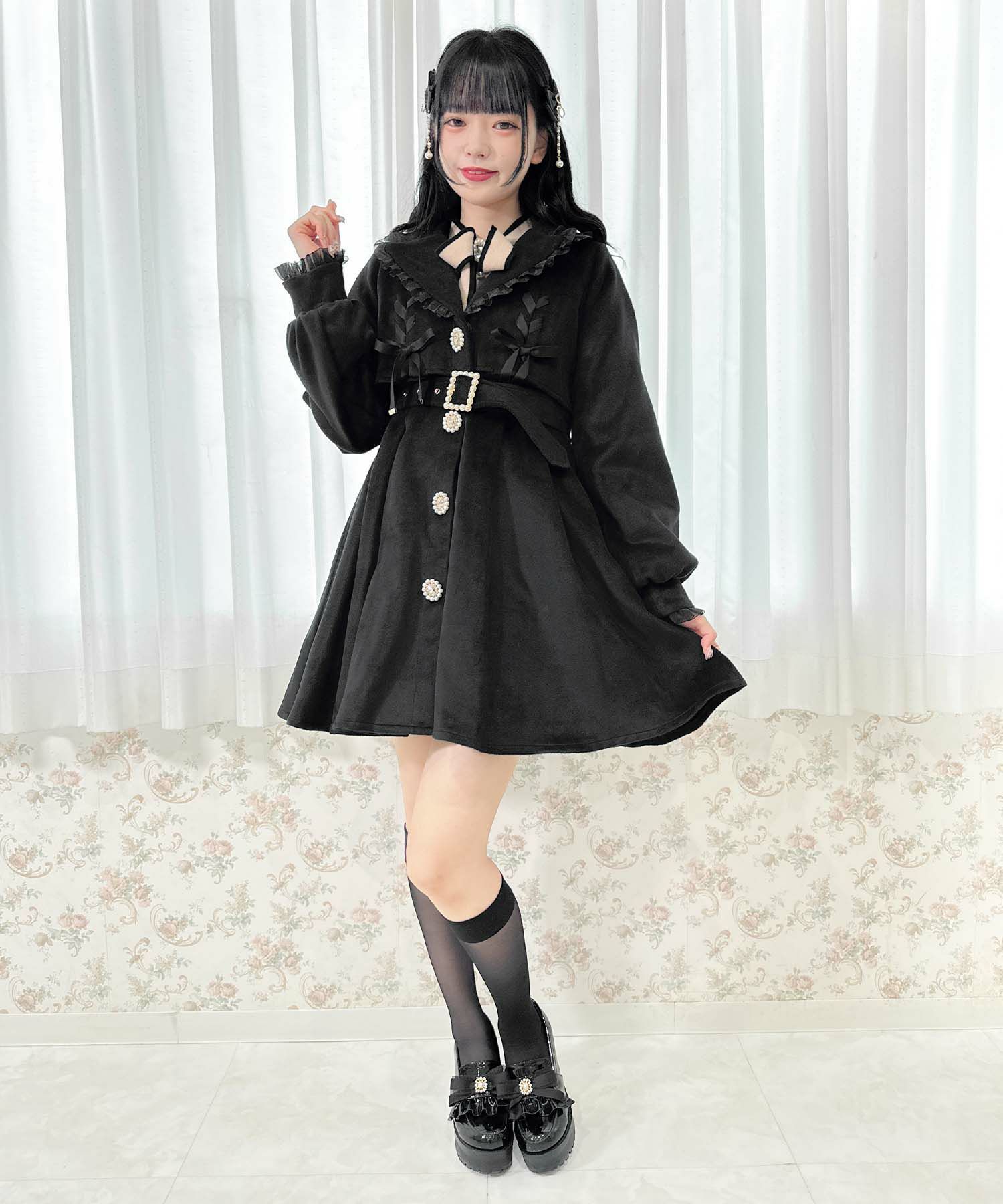 シアーフリルテーラードコート | Rlab store