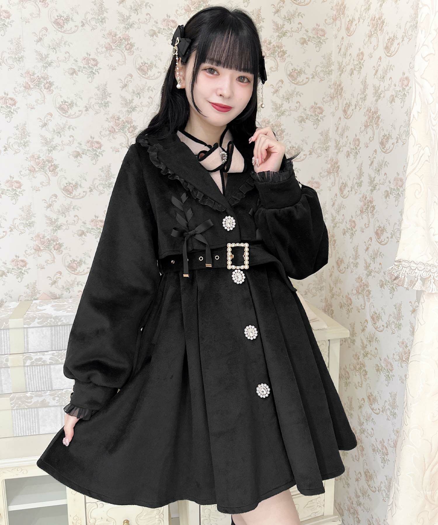 シアーフリルテーラードコート | Rlab store