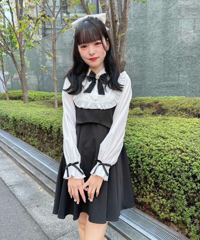 中華のおせち贈り物 ヨークフリル切替ワンピース store Rlab | トップス