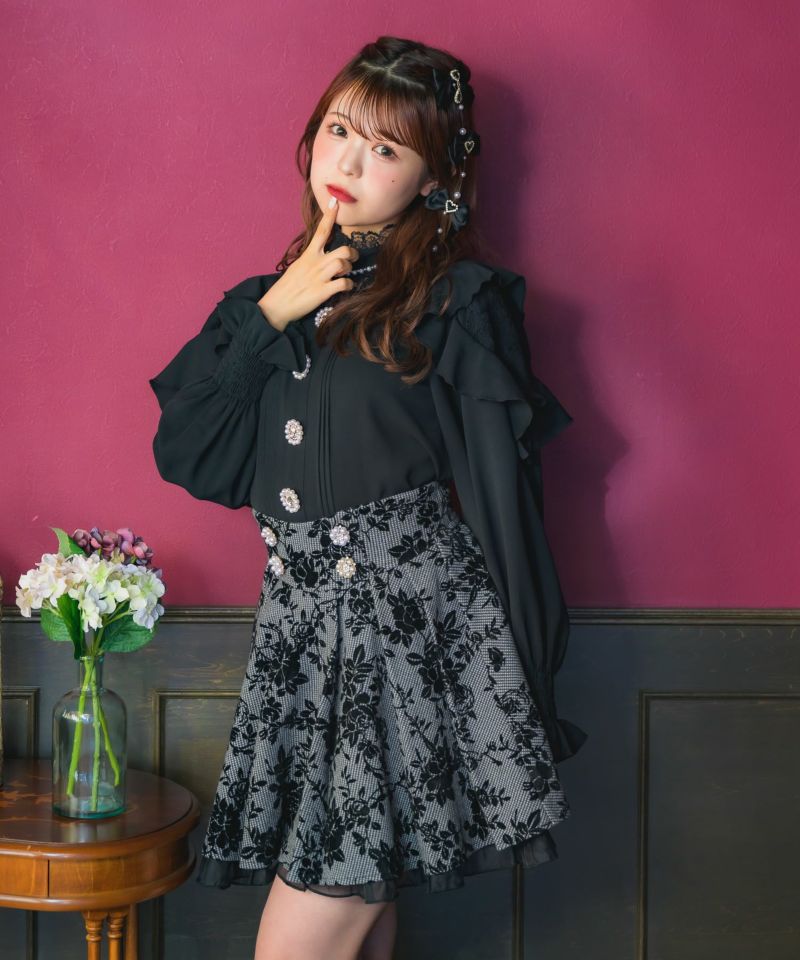 裾シアーフリル風フレアスカート | Rlab store