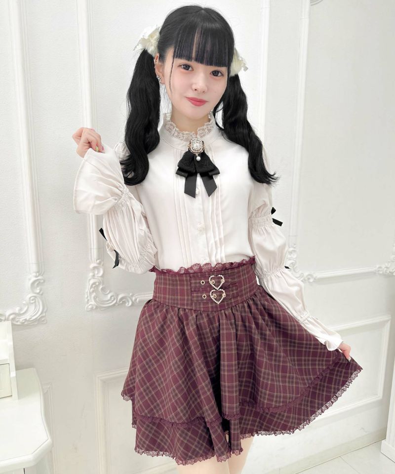 トリプルリボンシャーリングスリーブブラウス | Rlab store