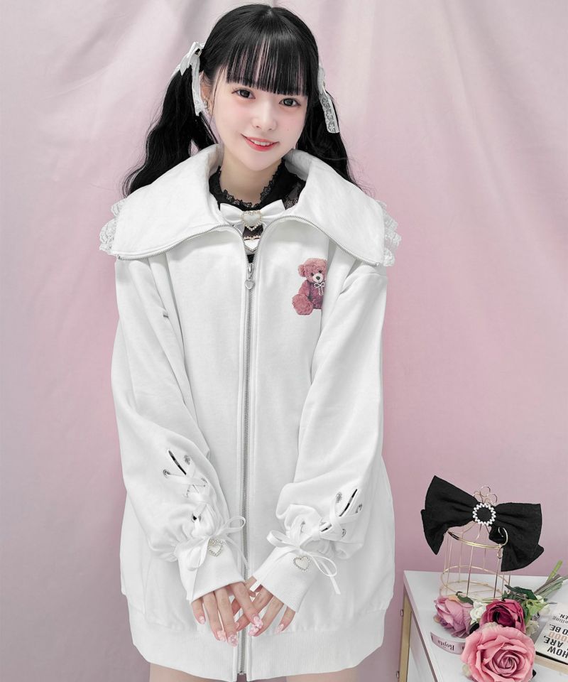 激安商品 くまプリントスウェットZIPワンピース | Rlab store ワンピース