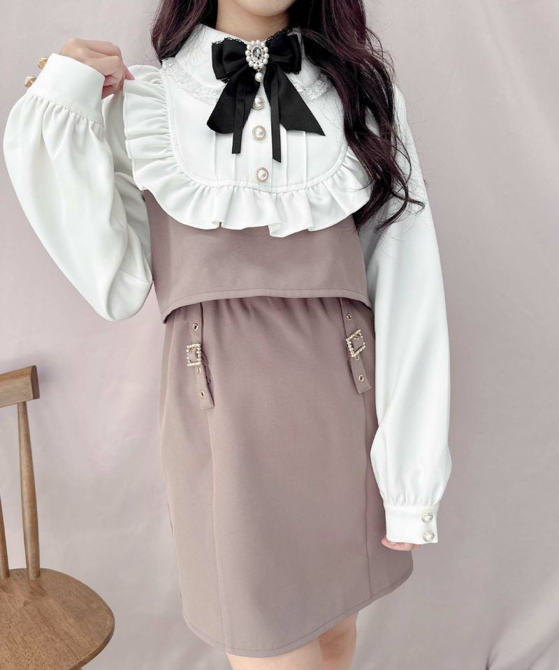 ルルゲッタ　フリルヨークワンピース ボリュームヨークフリルタイトワンピース | Rlab store
