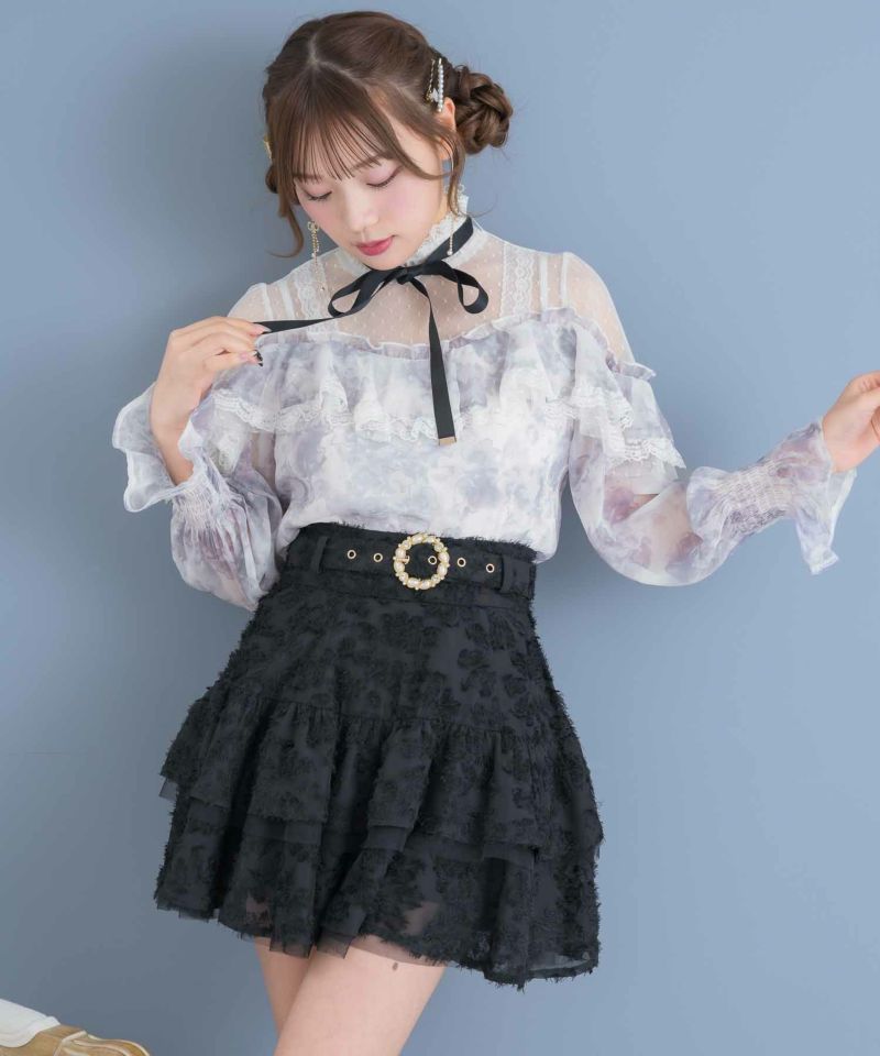 フェザーティアードミニスカート | Rlab store