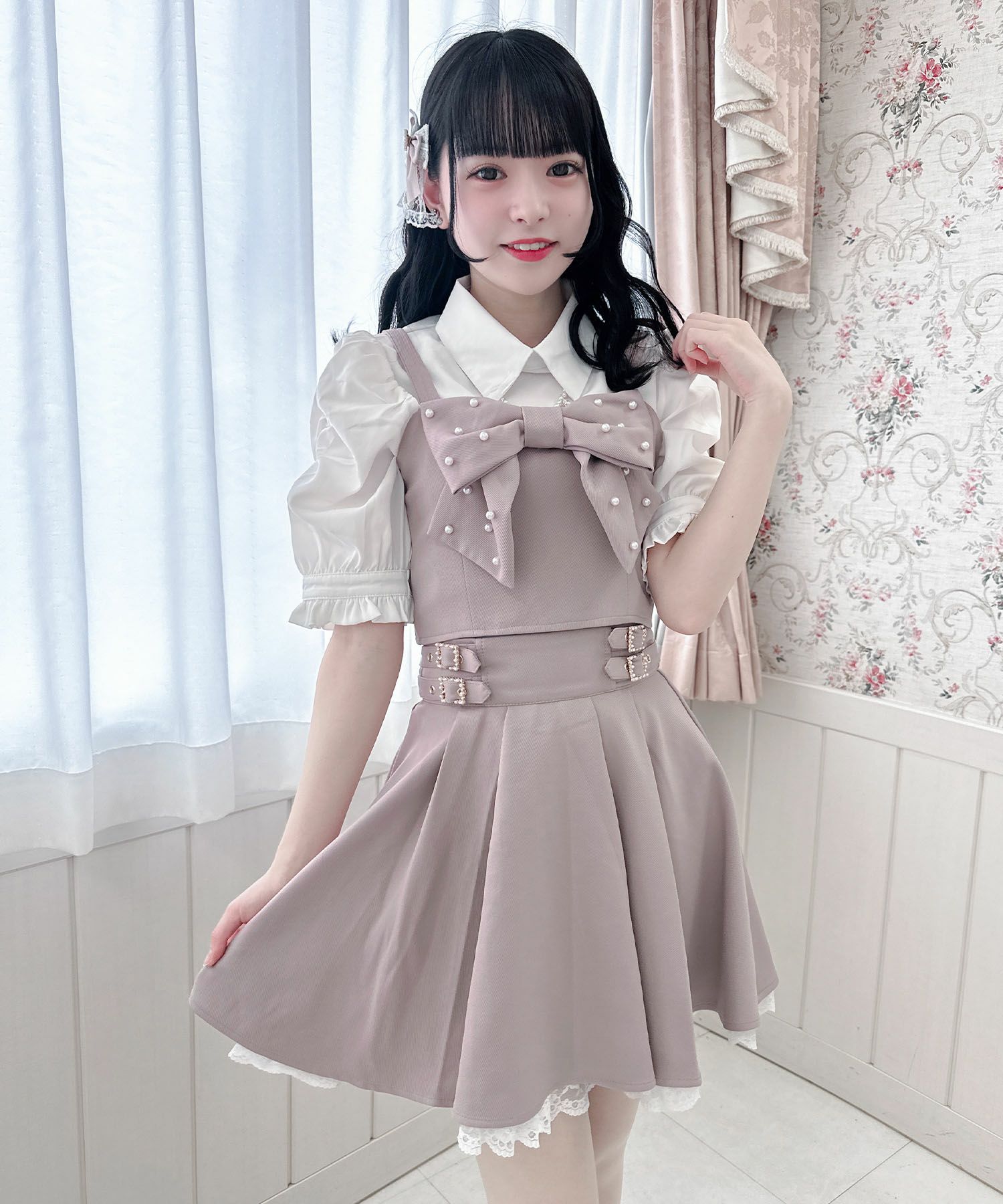 パールリボン付きビスチェ＋ブラウスSET | Rlab store