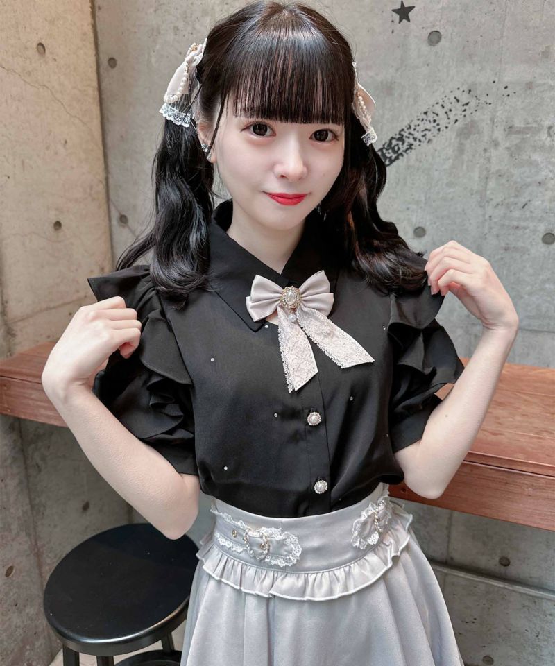 ♡ビジューリボンブラウス♡ キラキラビジューブラウス | Rlab store