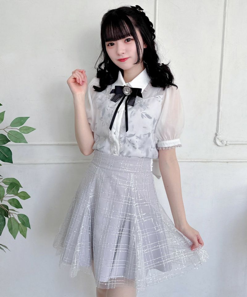 LaBoutiqueBonBon メニーリボンチュールスカート La boutique Bonbon スカート メニーリボンチュールティアード