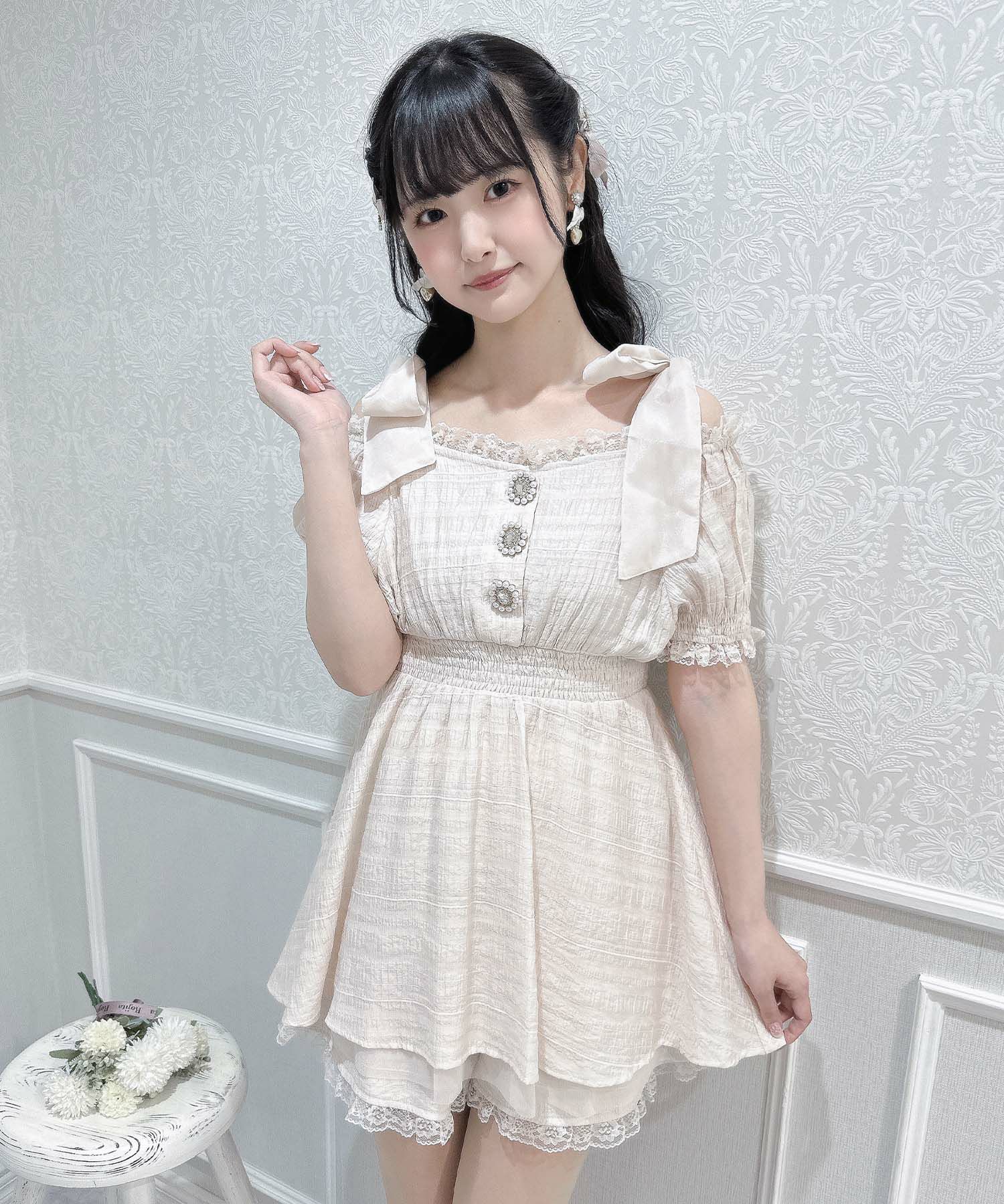 オフショルシアーリボンセットアップ | Rlab store