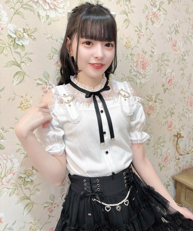 ハートバックルレース切替テレコTOPS | Rlab store