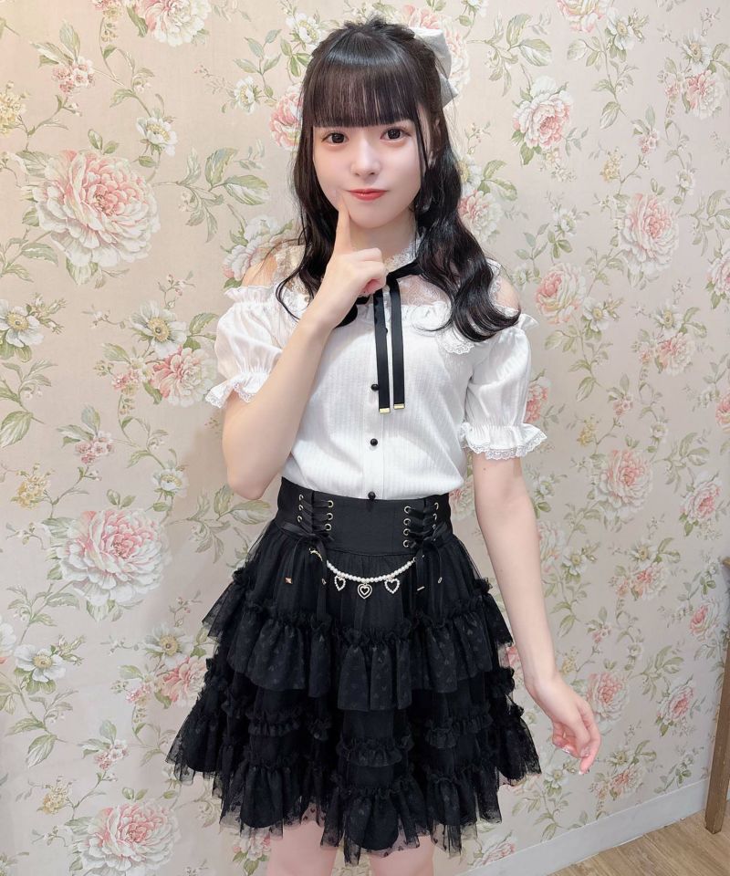 ハートバックルレース切替テレコTOPS | Rlab store