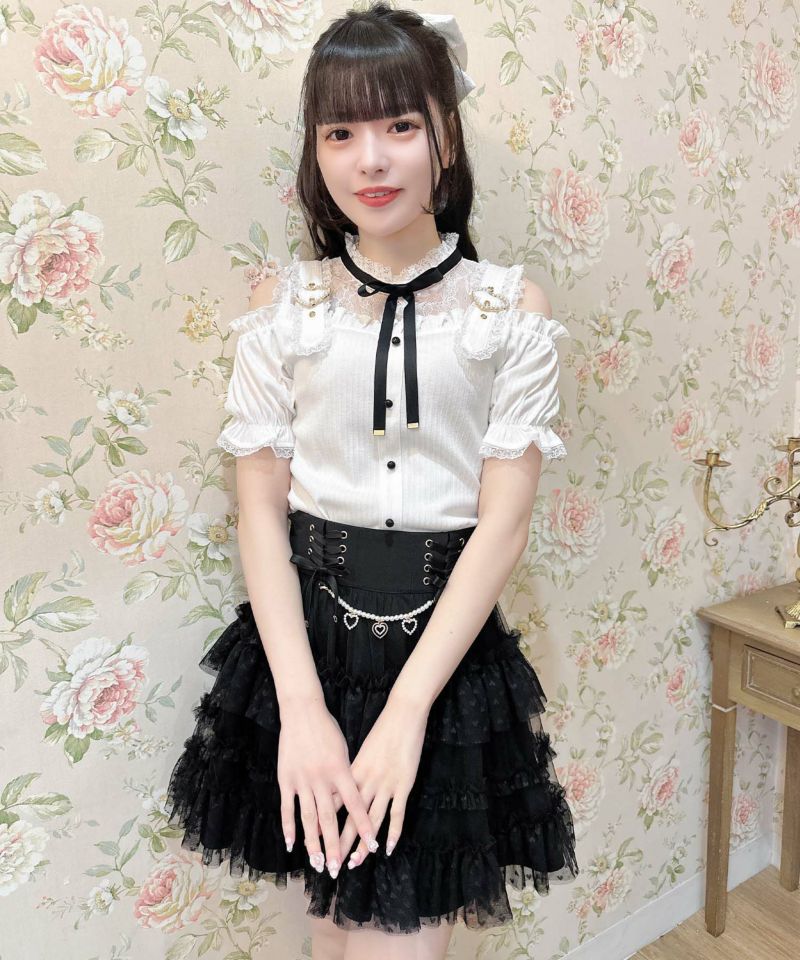 ハートバックルレース切替テレコTOPS | Rlab store