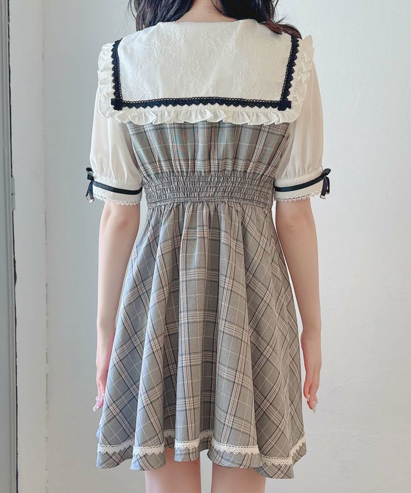 room306 CONTEMPORARY / Balloon Sleeve Flare One-piece