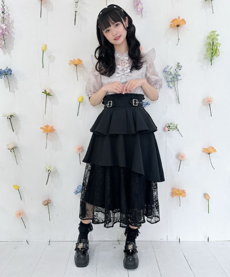 レースティアードロングスカート | Rlab store