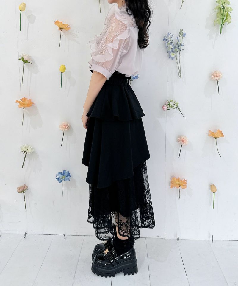 定価４万！Pheeta レース　スカート　ロング 定価4万！Pheeta レーススカートロング
