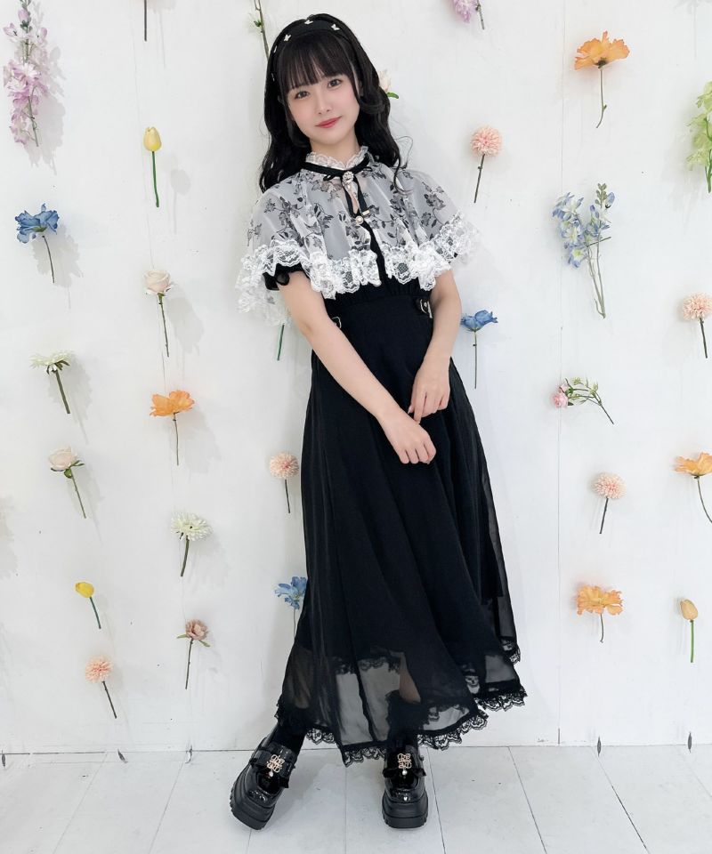小花柄チョーカーネックロングワンピース - Ank Rouge(アン