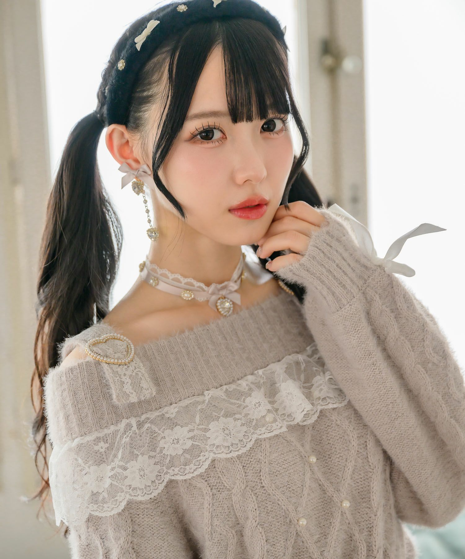 ハートビジュリボンチョーカー | Rlab store