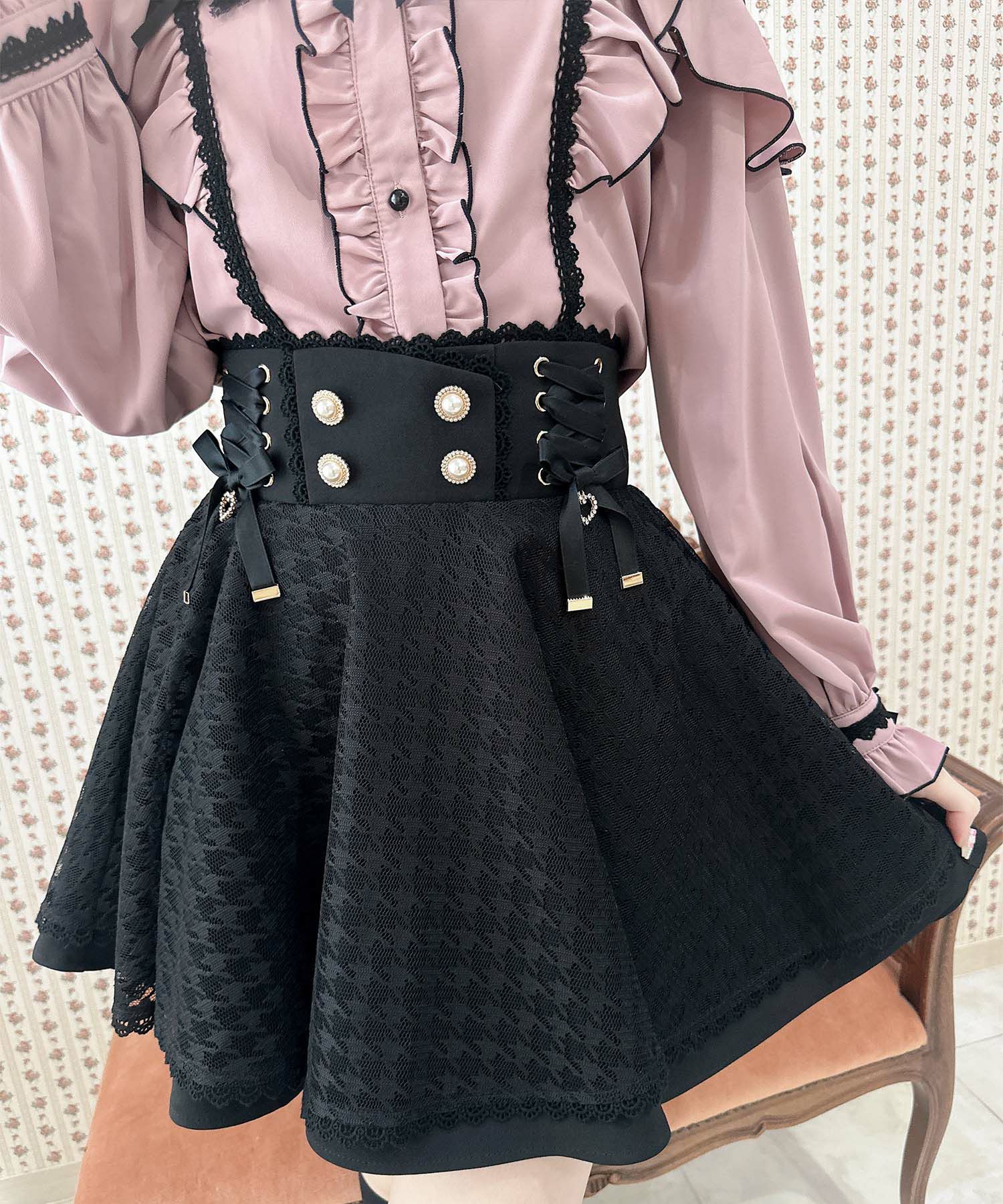 ウエストレースアップチュールスカート | Rlab store