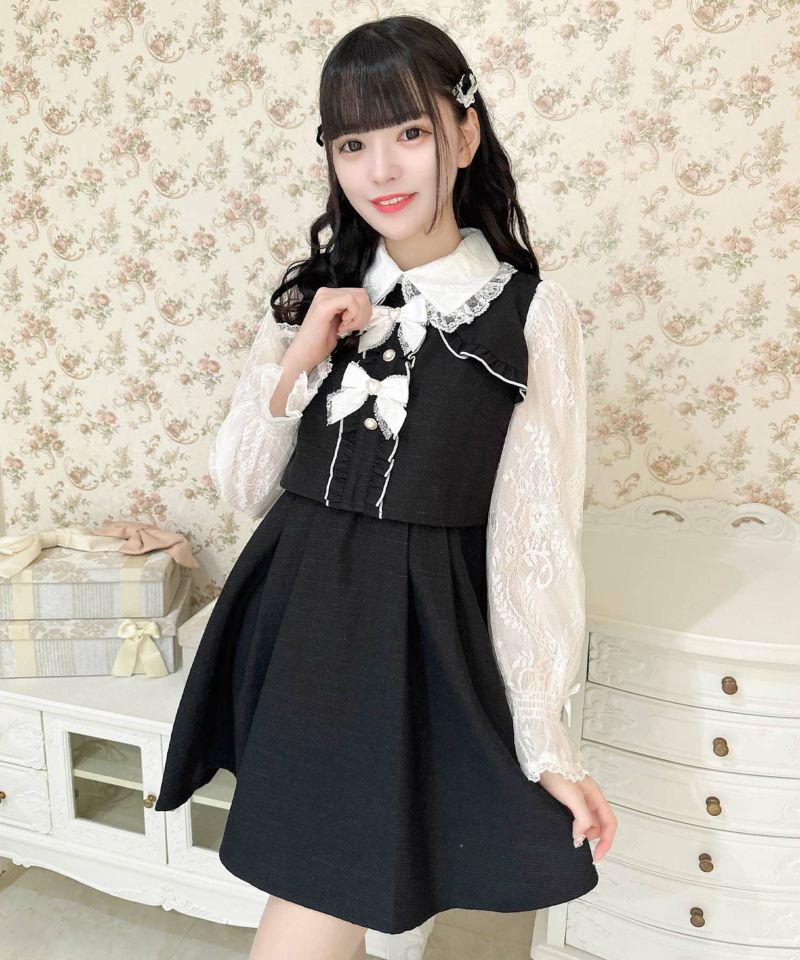 トリプルリボンデザインワンピース | Rlab store トリプルリボンデザインワンピース | Rlab store