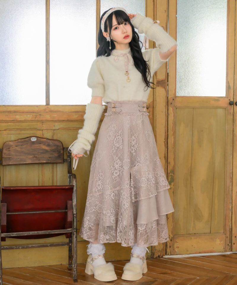 スカート AVANDRESS Rora Stitch Maxi Skirt 3COL AD43SK09 セール】ハイウエストマキシ丈フレアロングスカート（スカート