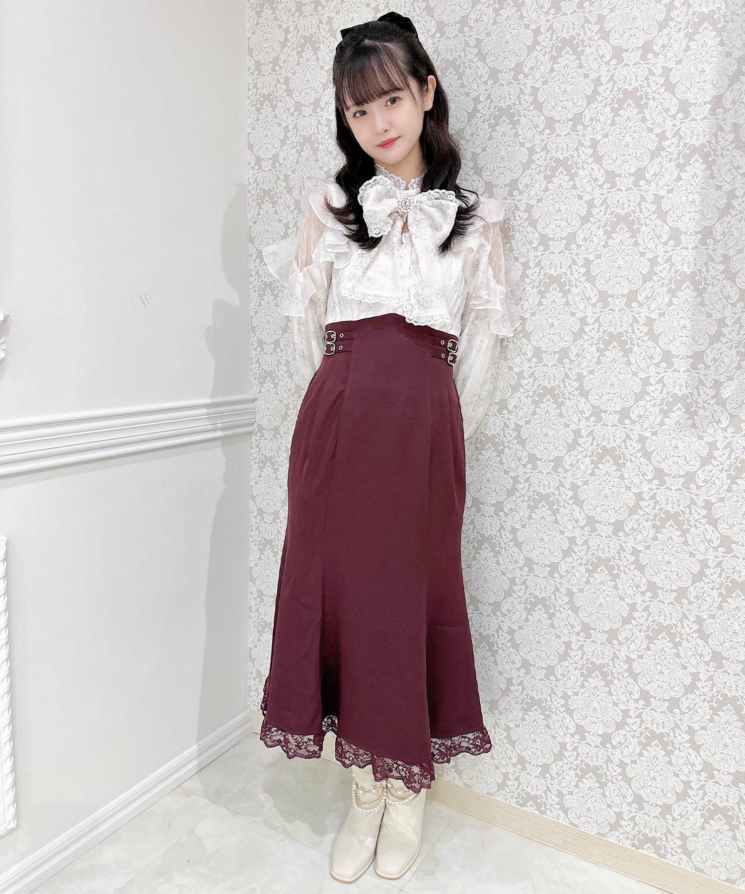 花柄ドッキング長袖ロングワンピース | Rlab store