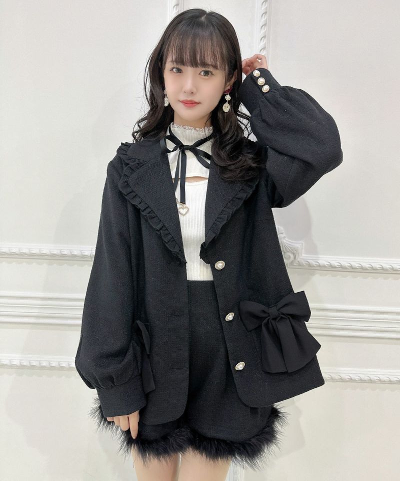 SNSで話題の！】袖リボンボアブルゾン | OLIVE des OLIVE