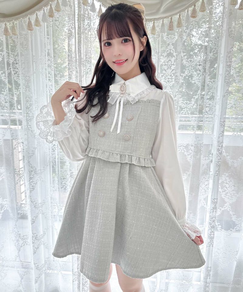 新品同様❗️ レリアン Leilian ツイードライクジップ ロング