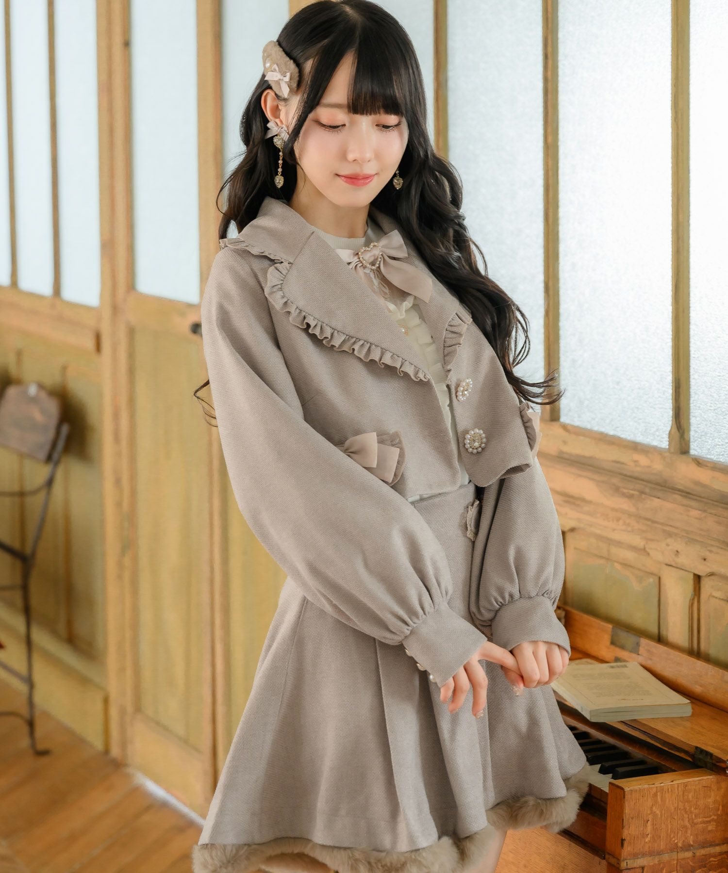 リボンポケットショートジャケット | Rlab store