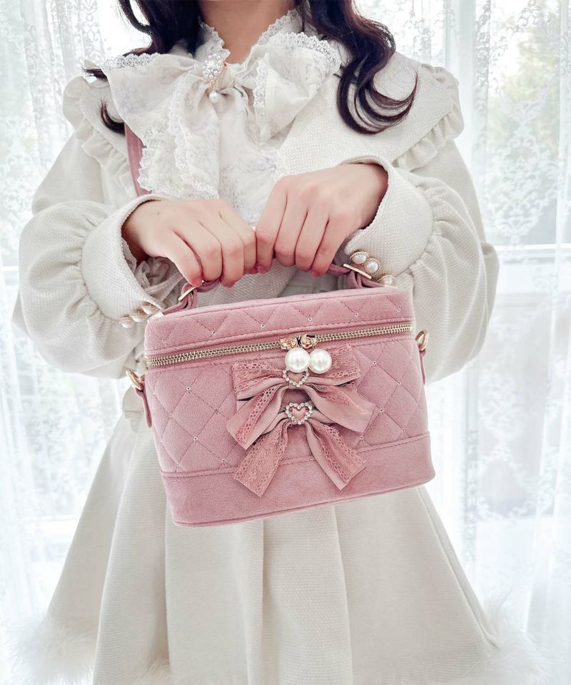 Wリボン キルティング バニティーBAG | Rlab store