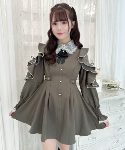 ロジータ ROJITA デコルテチャーム付きビッグリボンワンピース
