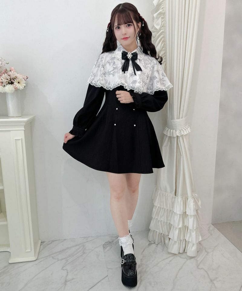 ROJITA セパレートケープワンピース 黒 ロジータ ROJITA セパレートケープワンピース （ブラック