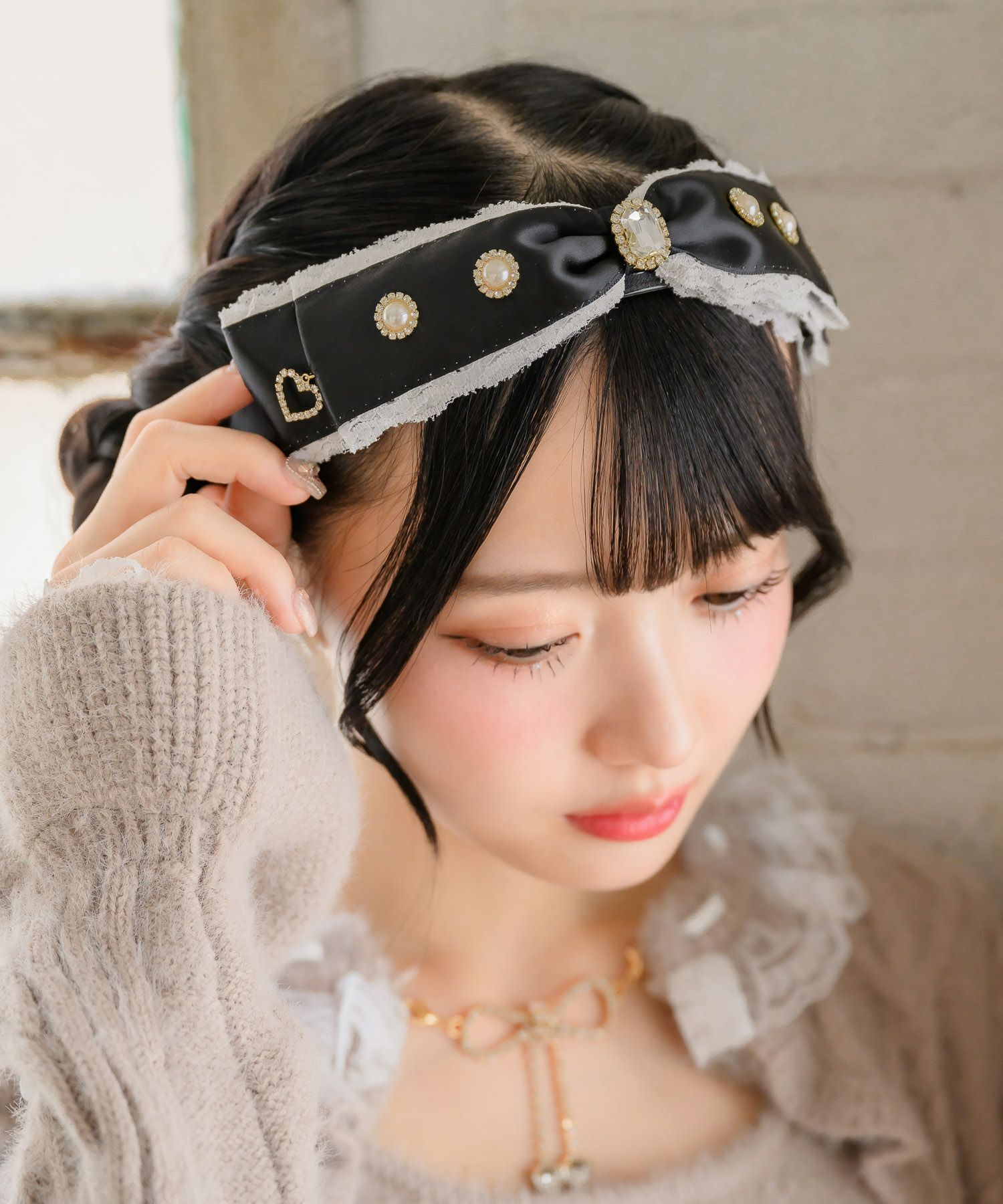 BIGレースリボンカチューシャ | Rlab store
