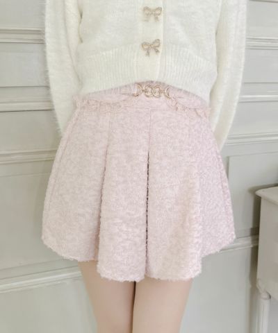 エコファーショートパンツ LILY BROWN ふわふわのエコファーとミニマルシルエットが