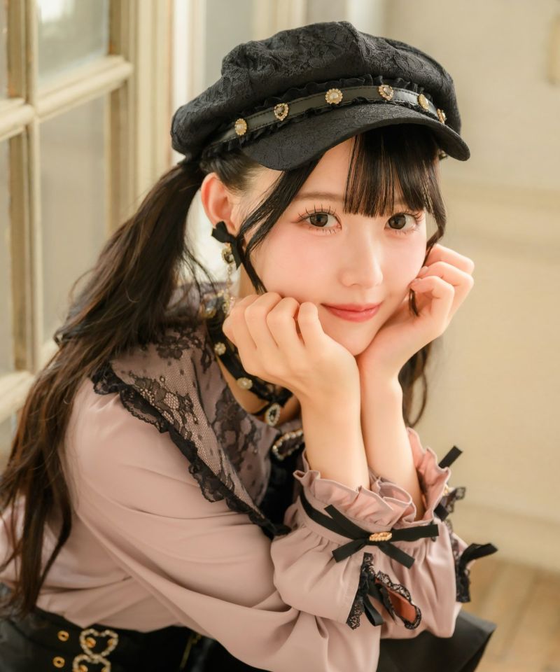 レースフリルビジュベルト付きキャスケット | Rlab store