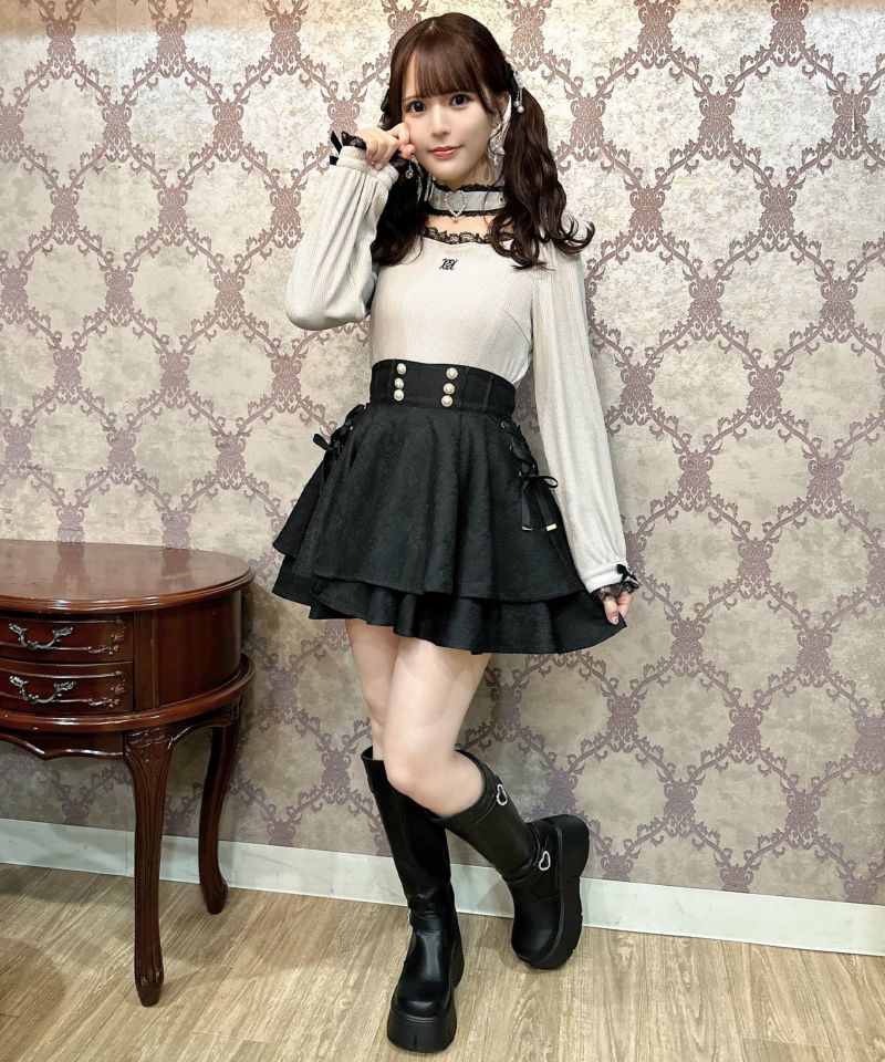ROJITA サイドレースアップ総レースショーパン ロジータ ROJITA サイドレースアップ総レースショーパン