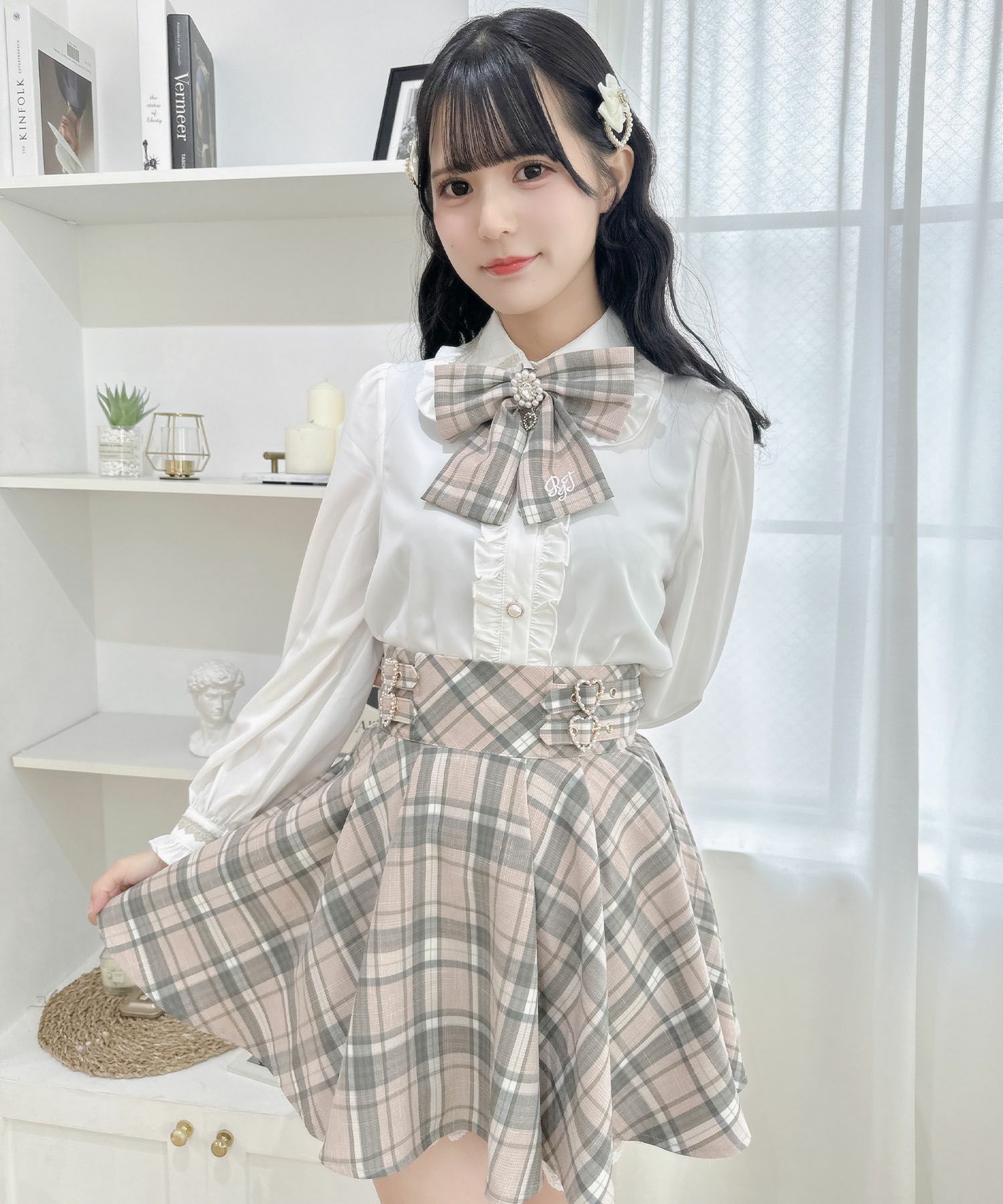 ワンポイント刺繍リボンブラウス | Rlab store