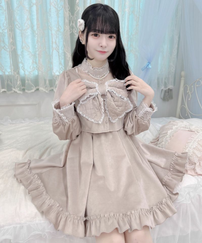 ROJITA スタンドカラーBIGリボンワンピース スタンドカラーBIGリボンワンピース | Rlab store