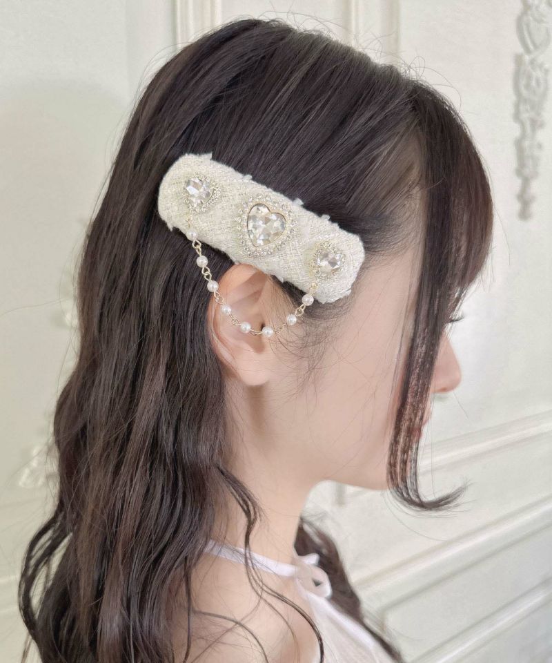 Dior ハート型 ヘアピン Christian Dial Hair Pin Heart Rhinestone Ladies brand