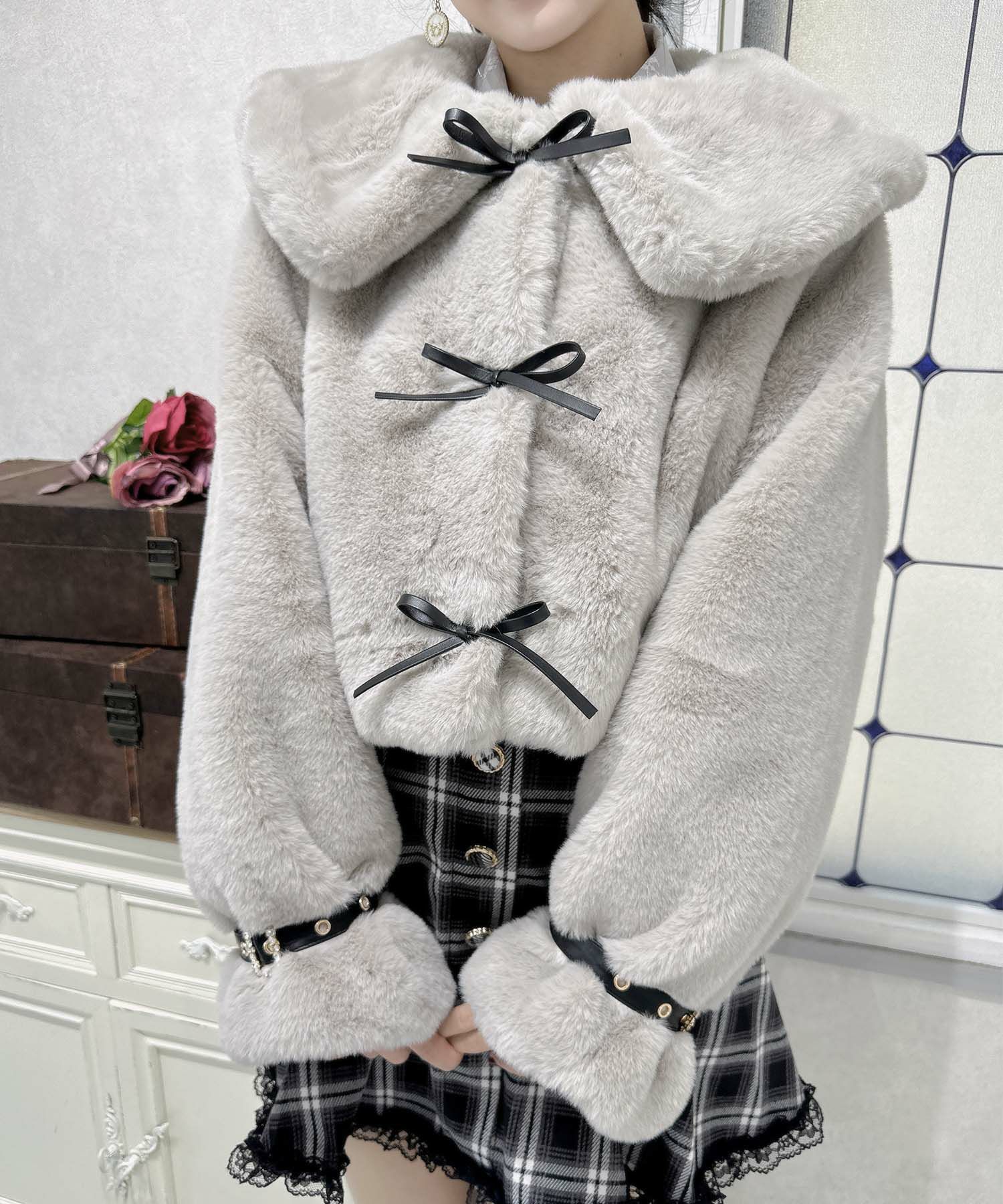 ミニ丈ファーコート | Rlab store