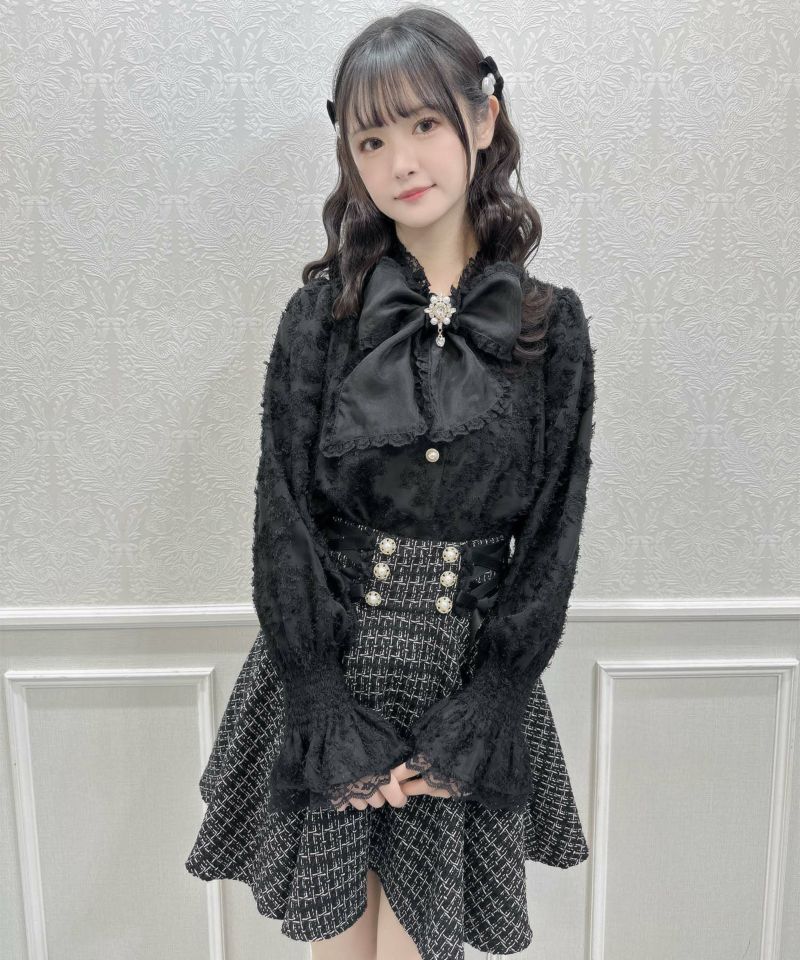 gajess Ribbon Blouse リボンブラウス　ガジェス　ブラック36 Ribbon blouse | Gajess