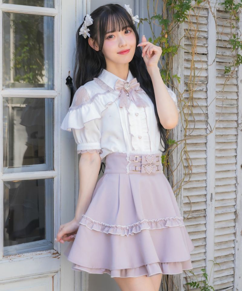 ROJITA ベルトリボンデザインスカート ブラック 黒 ロジータ ROJITA ベルトリボンデザインスカート （ブラック