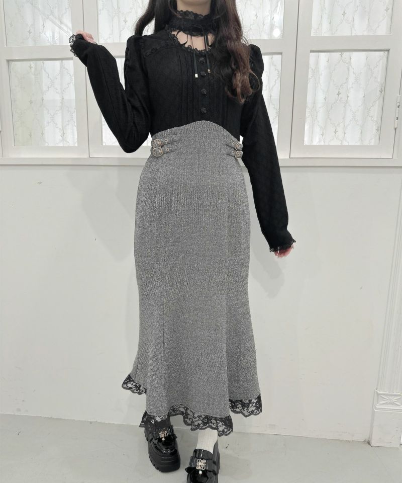 OBLI／リボングログランドッキングワンピース ニットドッキングドットワンピース | DRESS | OBLI
