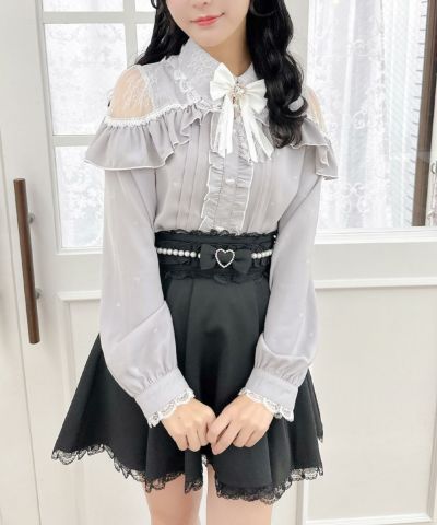 フリルブラウス ROJITA 長袖 ダブルブローチ袖フリルブラウス | Rlab store