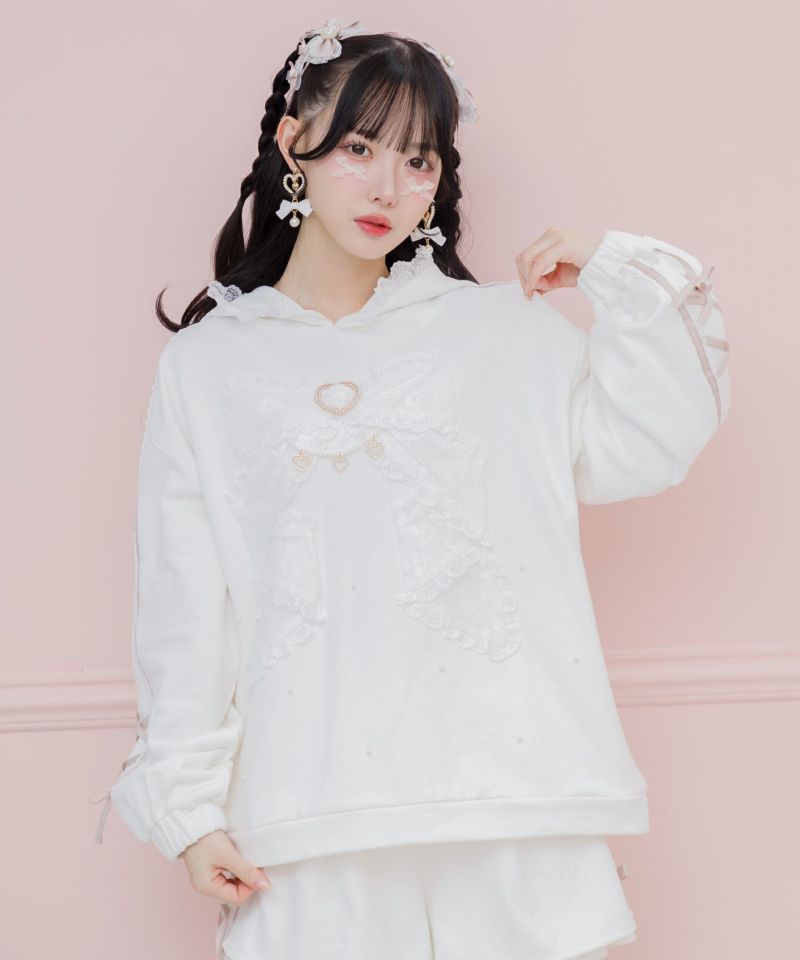 ROJITA リボンデザイン 裏毛 スエット ミニワンピース リボンデザイン裏毛スエットミニワンピース | Rlab store