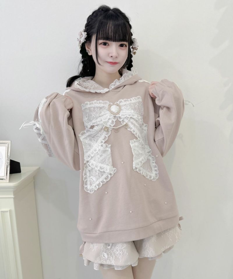 ROJITA リボンデザイン 裏毛 スエット ミニワンピース リボンデザイン裏毛スエットミニワンピース | Rlab store