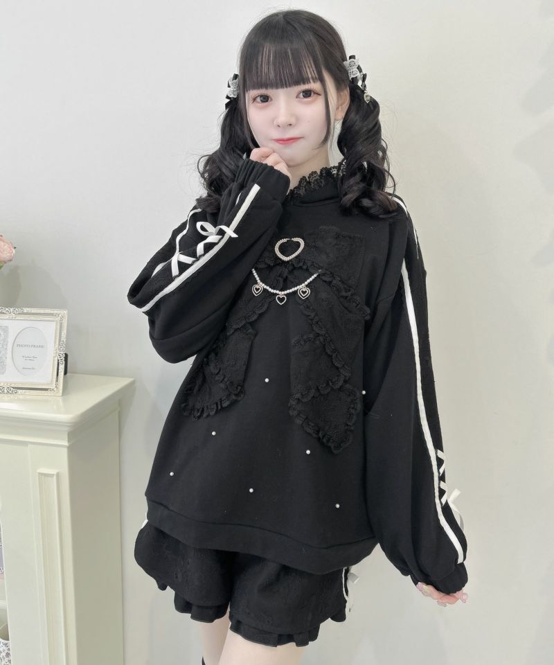 ROJITA リボンデザイン 裏毛 スエット ミニワンピース リボンデザイン裏毛スエットミニワンピース | Rlab store