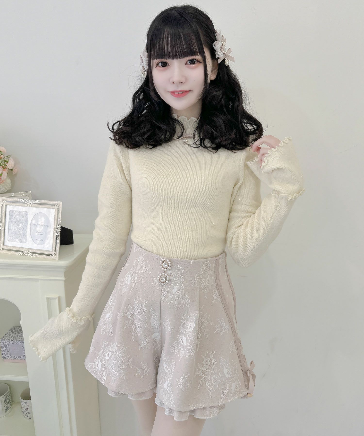 総レースサイドラインショートパンツ | Rlab store