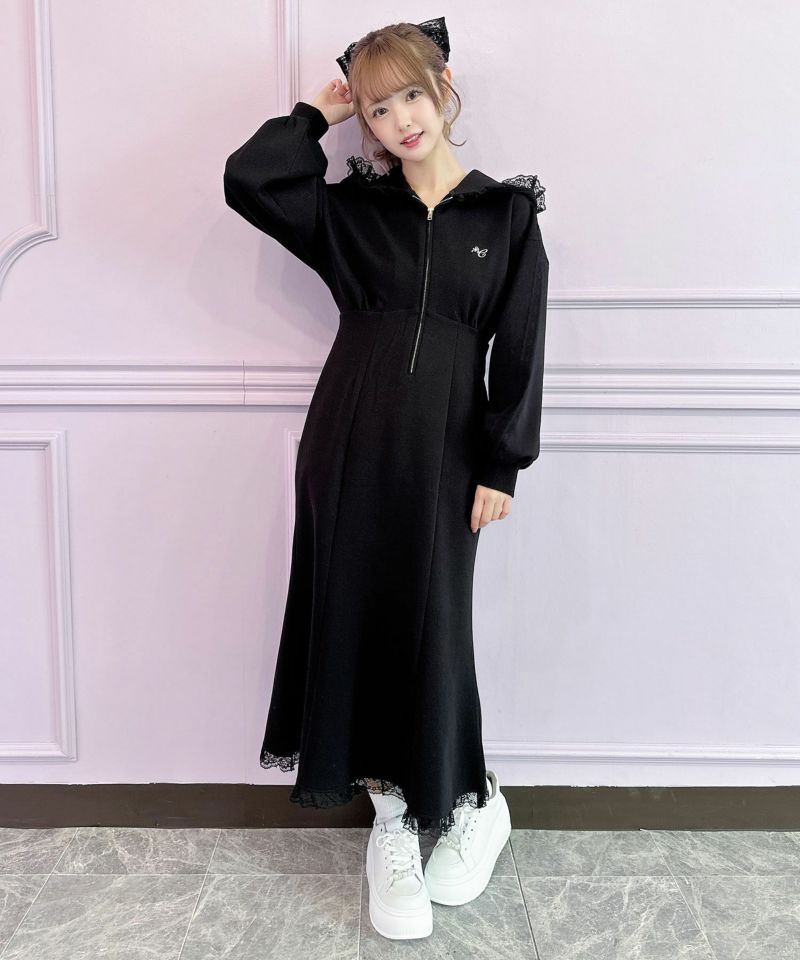 レースラインスウエットロングワンピース | Rlab store